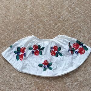 Bonpoint Floral Embroidered White Girl’s Skirt- 4